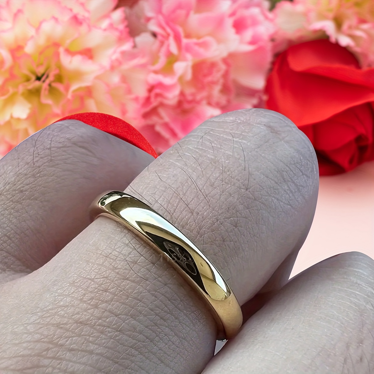 Women's 18K Golden Plated Engagement Wedding Band Ring